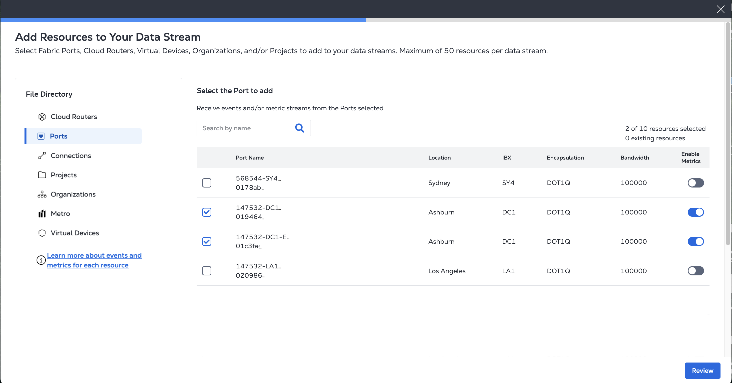 Add Resources Dialog Screenshot