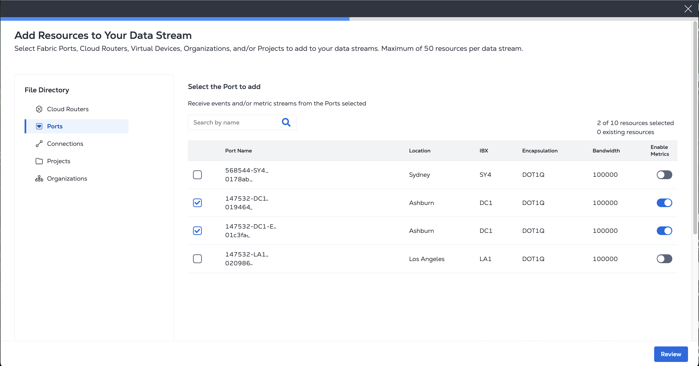 Add Resources Dialog Screenshot