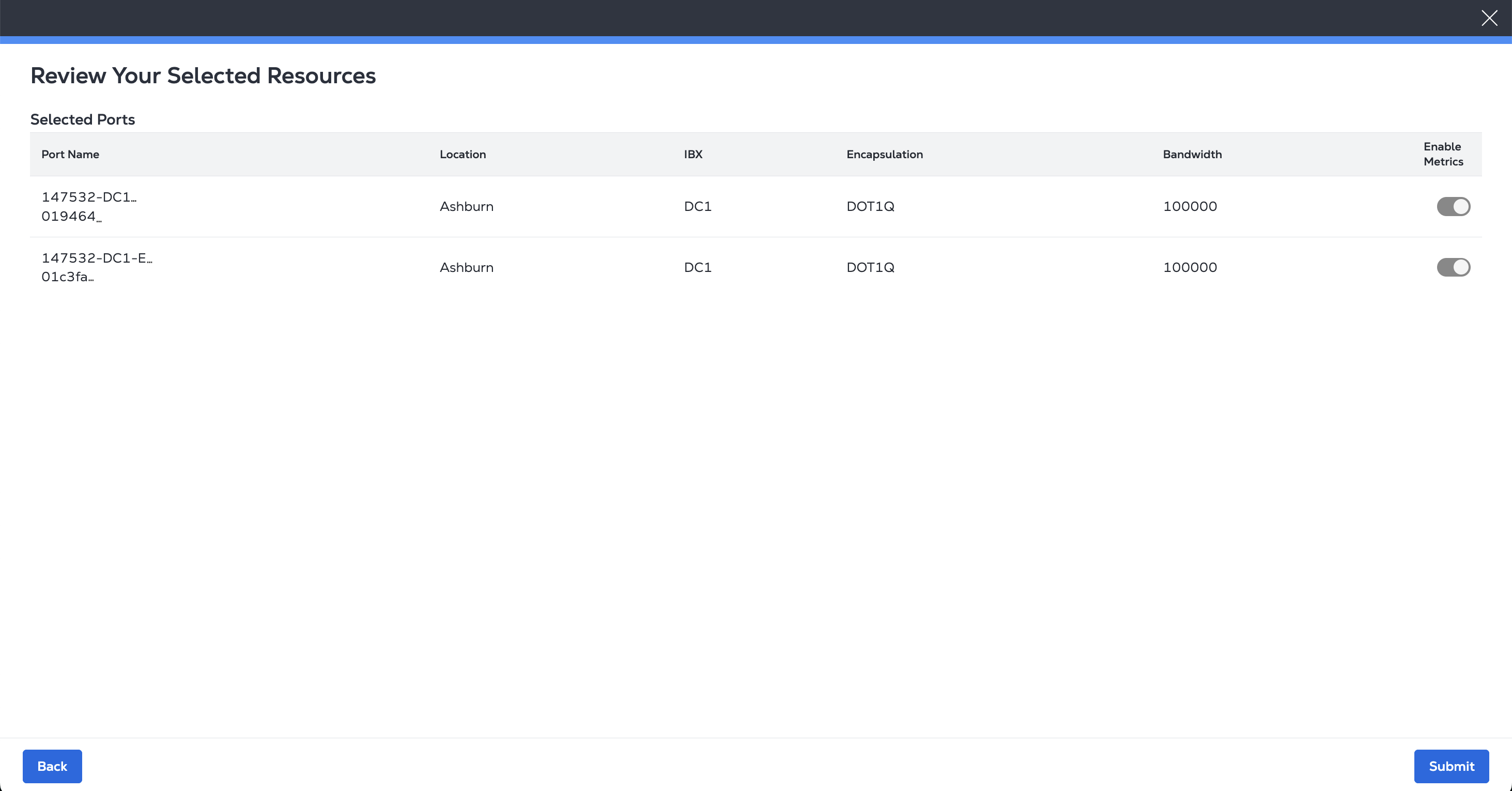 Add Resources Review Screenshot