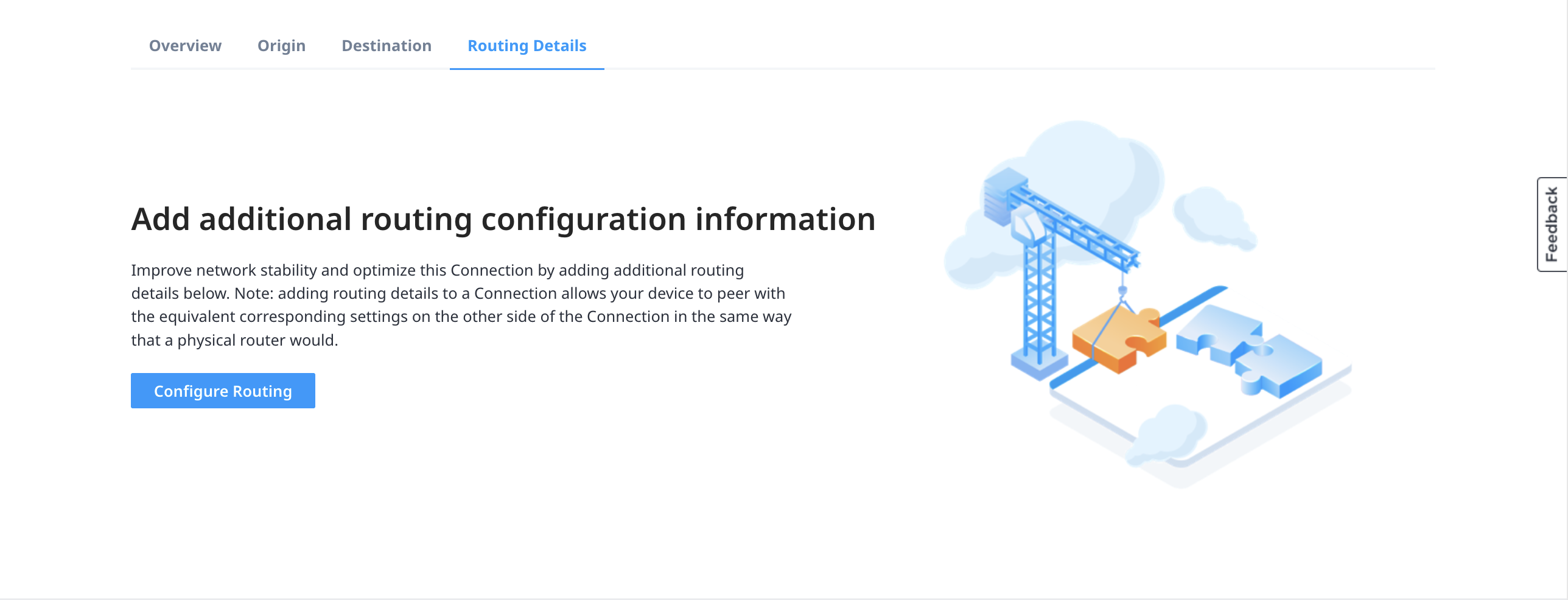 Initial Routing Configuration Screenshot