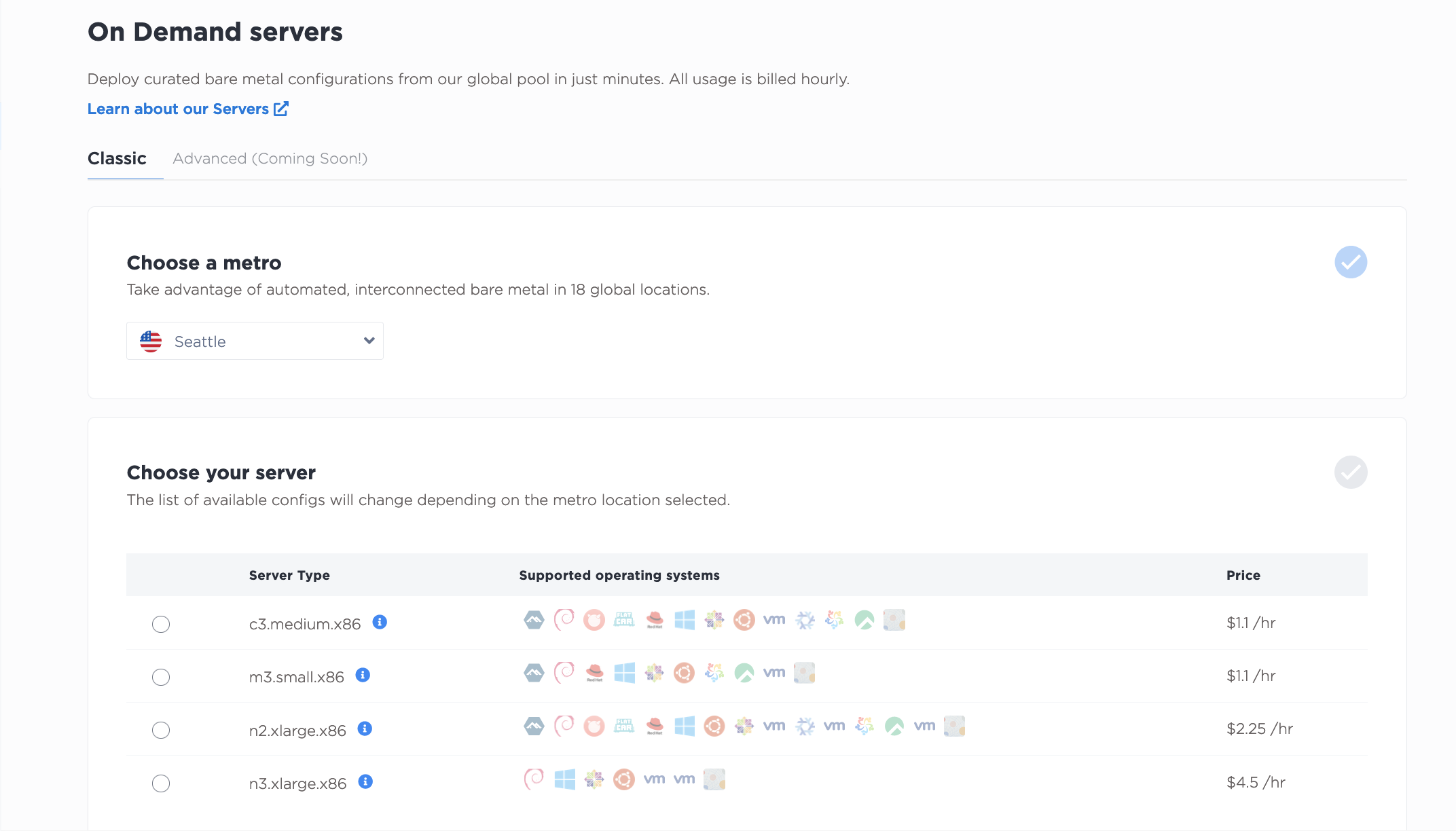 Filtered Inventory for On Demand Provisioning