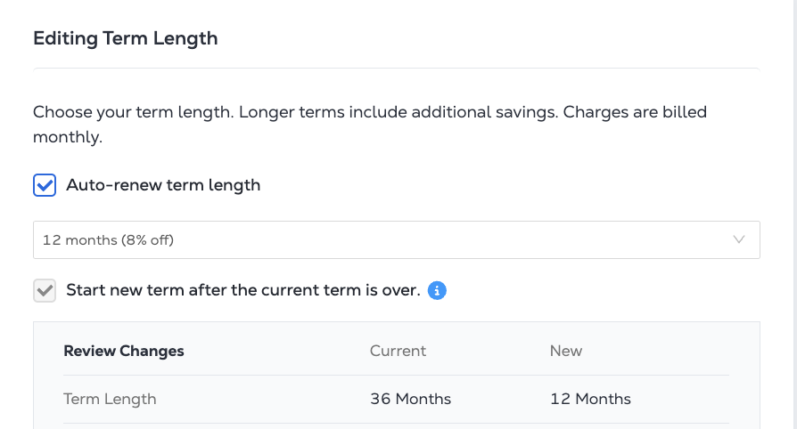 Lower term length