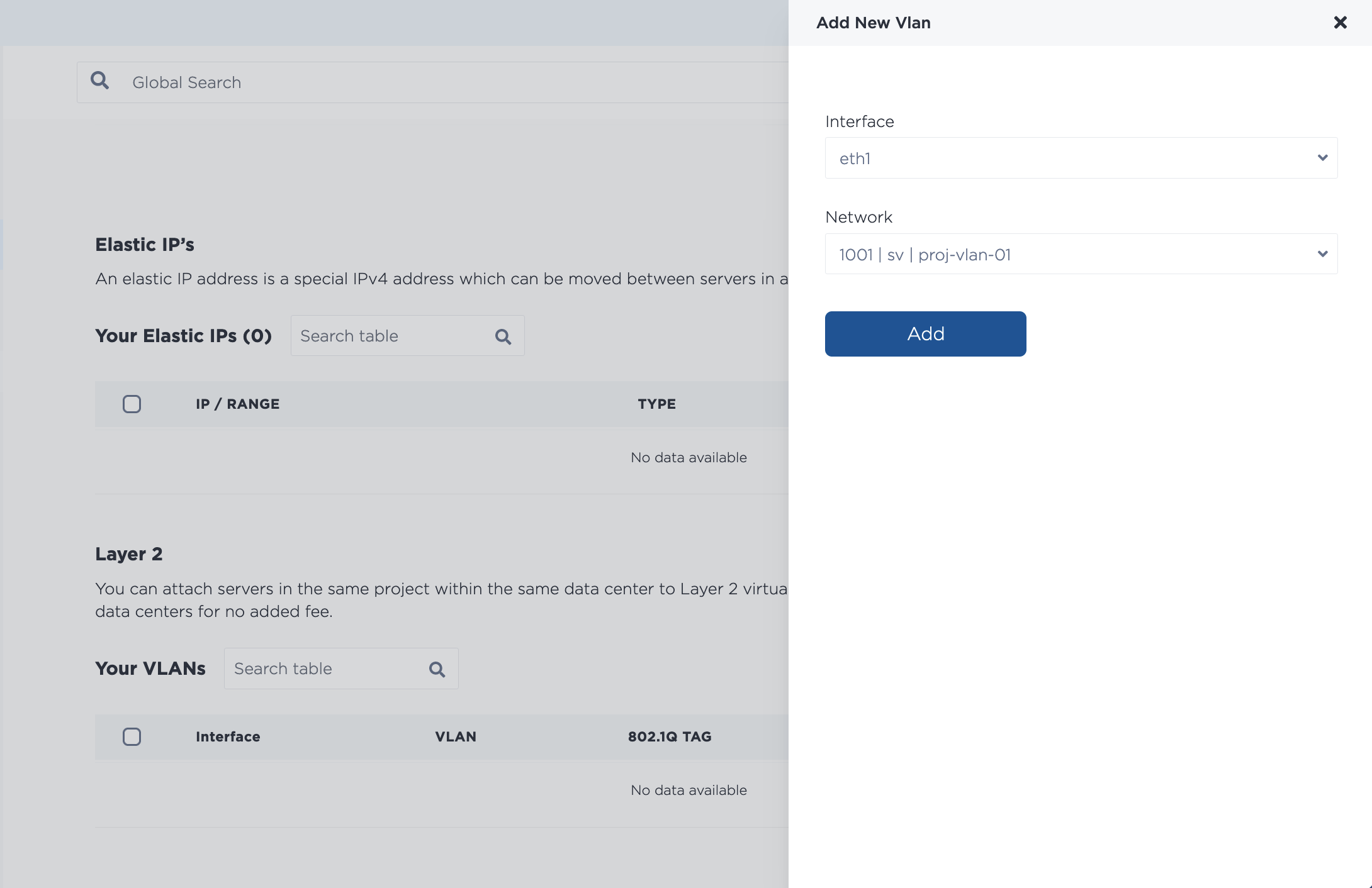 Adding a VLAN to eth1