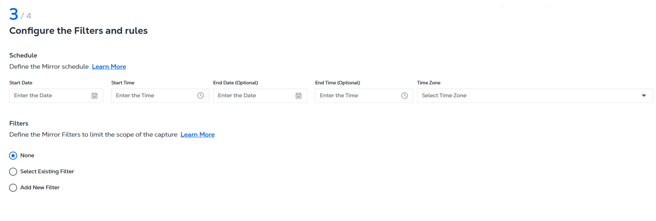Create mirror schedule