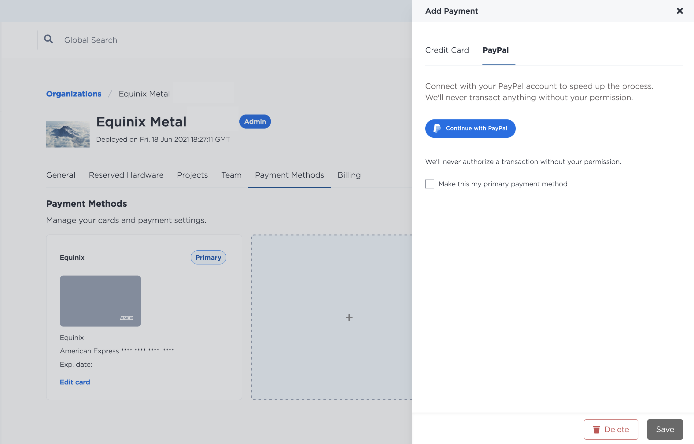 Adding a New PayPal