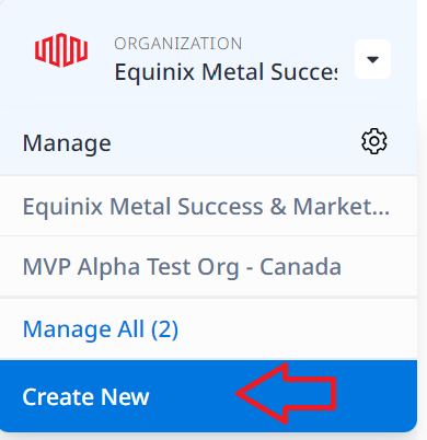 Create New Organization