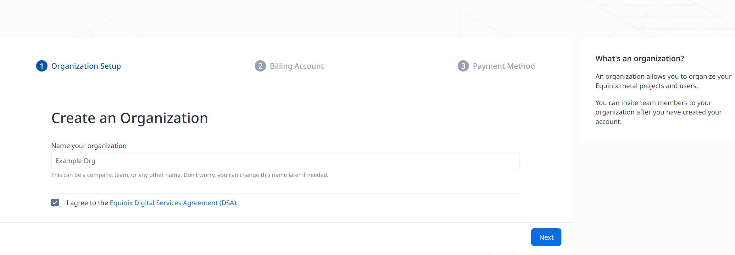 Example Organization Setup