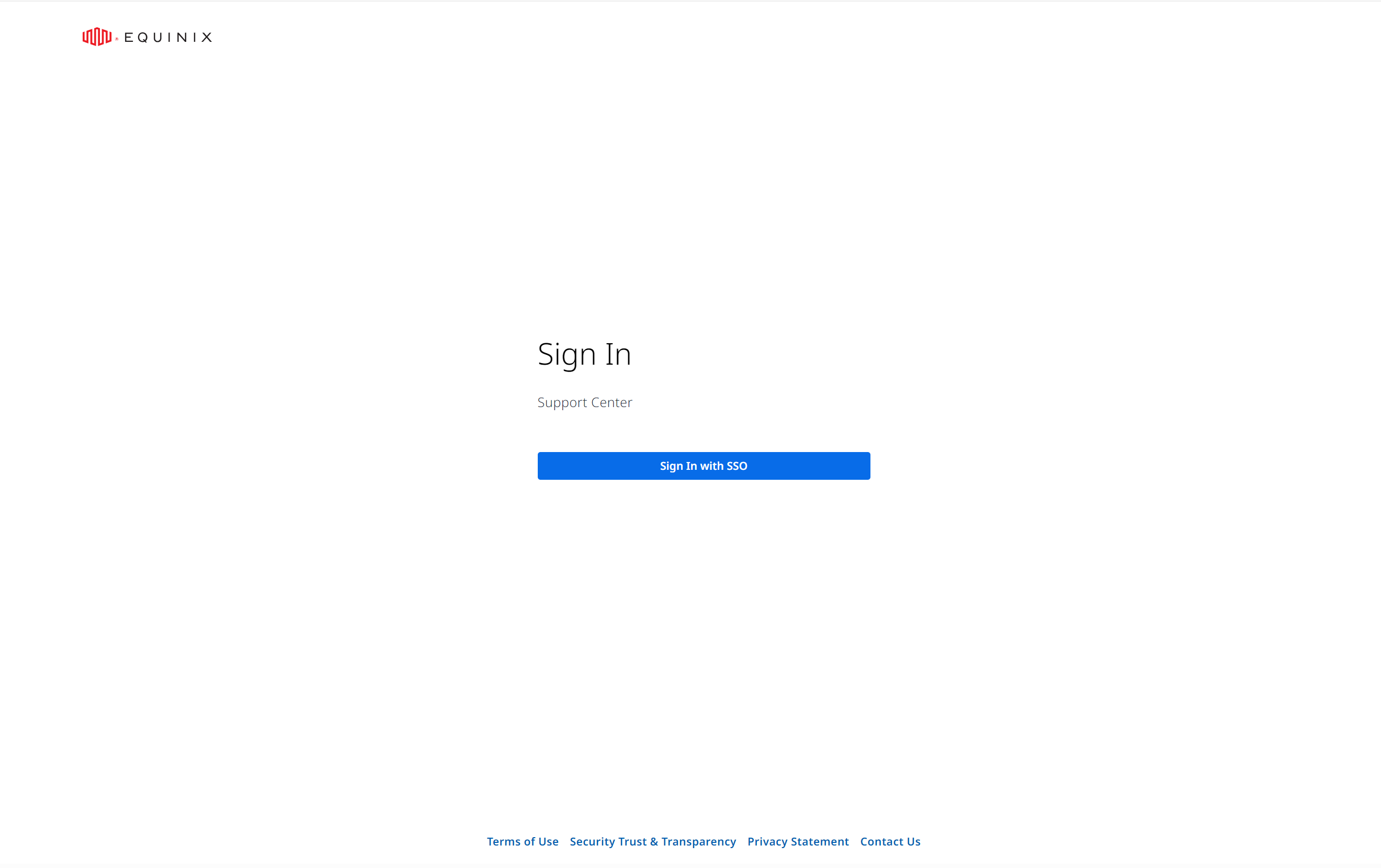 SSO authentication screen
