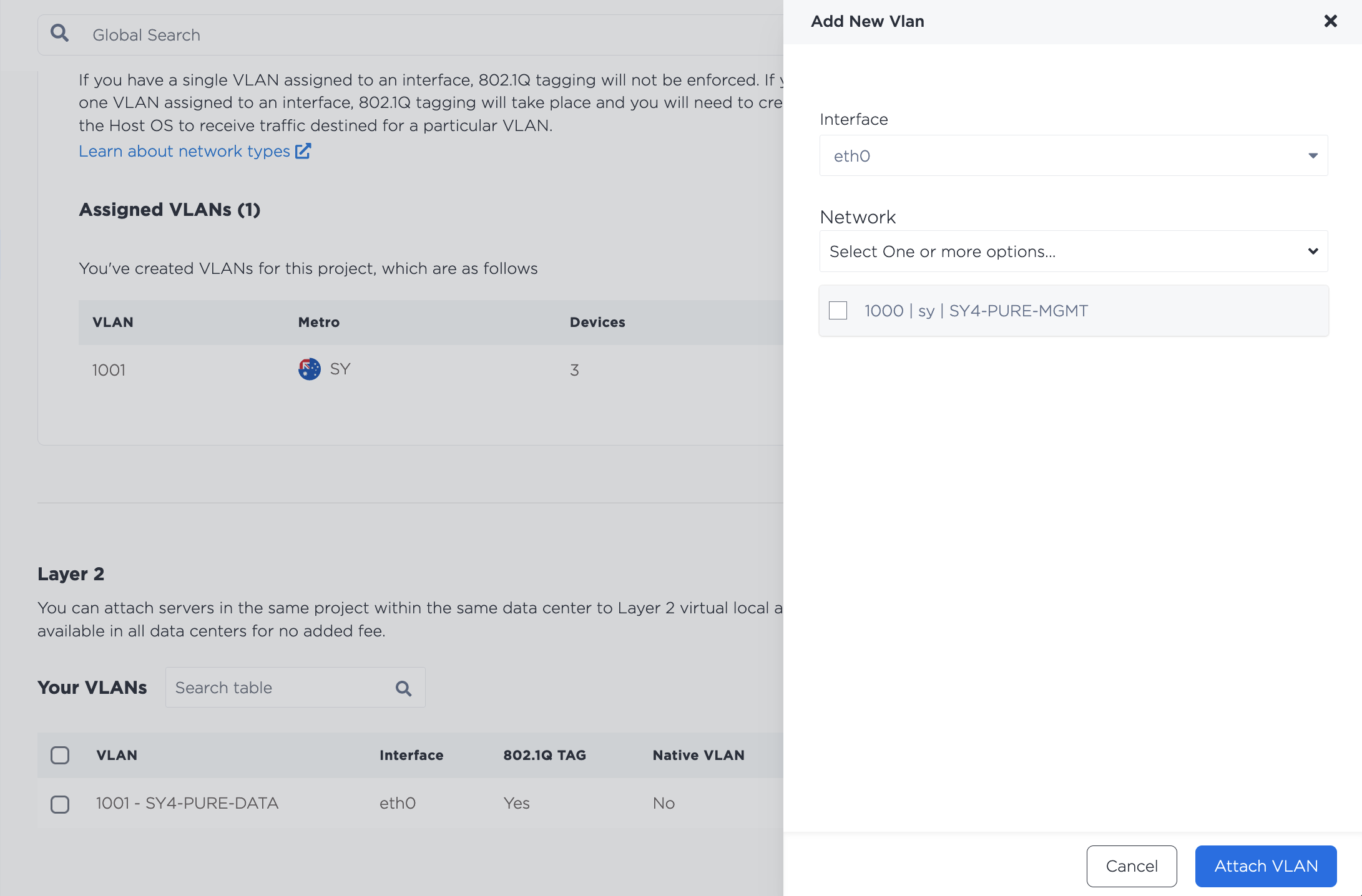 Attaching a VLAN to a Controller Interface