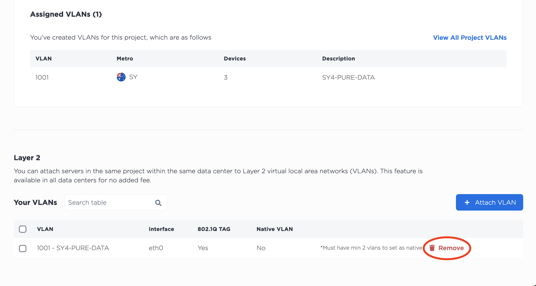 Removing a VLAN from a Controller Interface