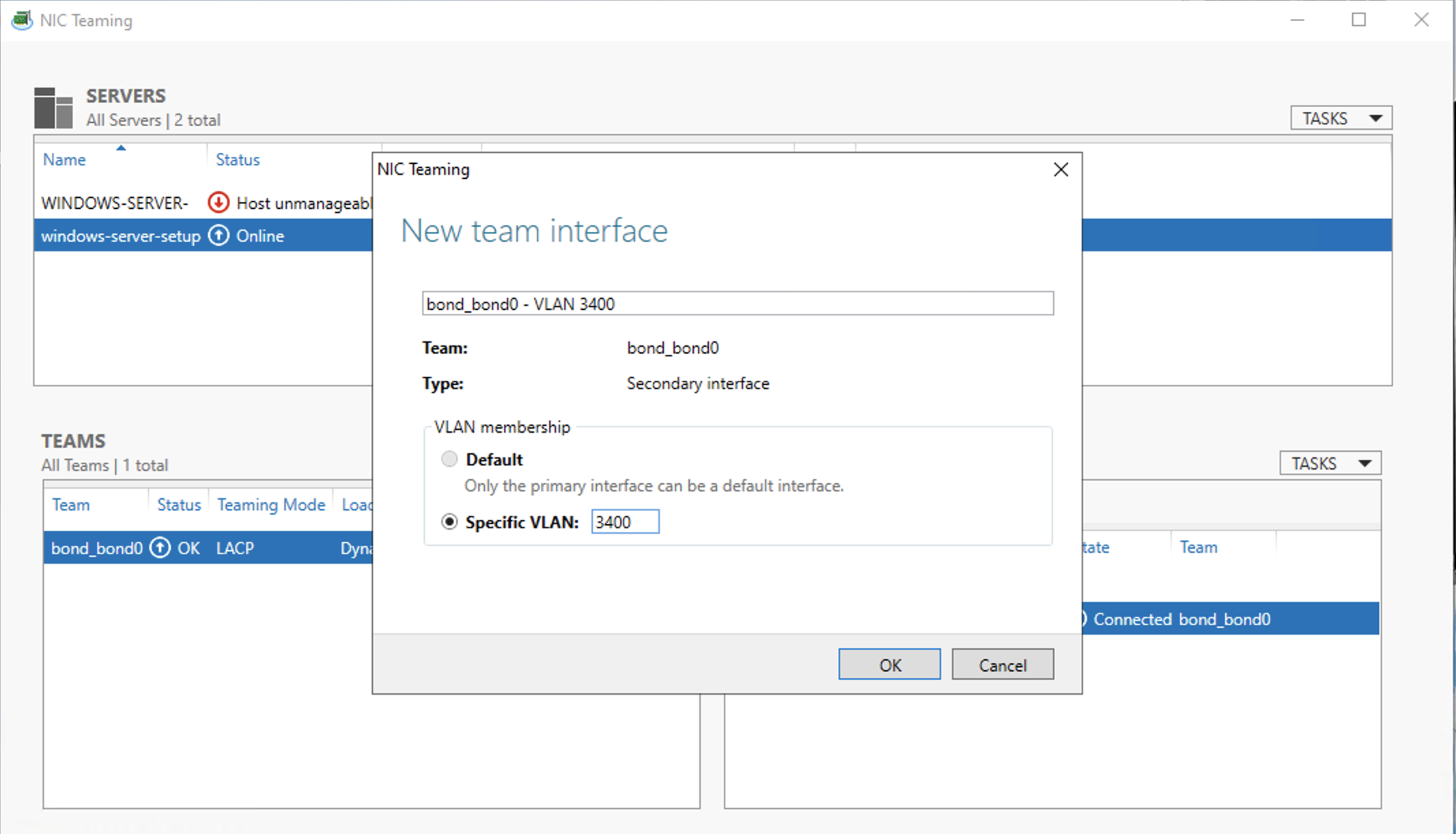 Adding the VLAN to a New Interface