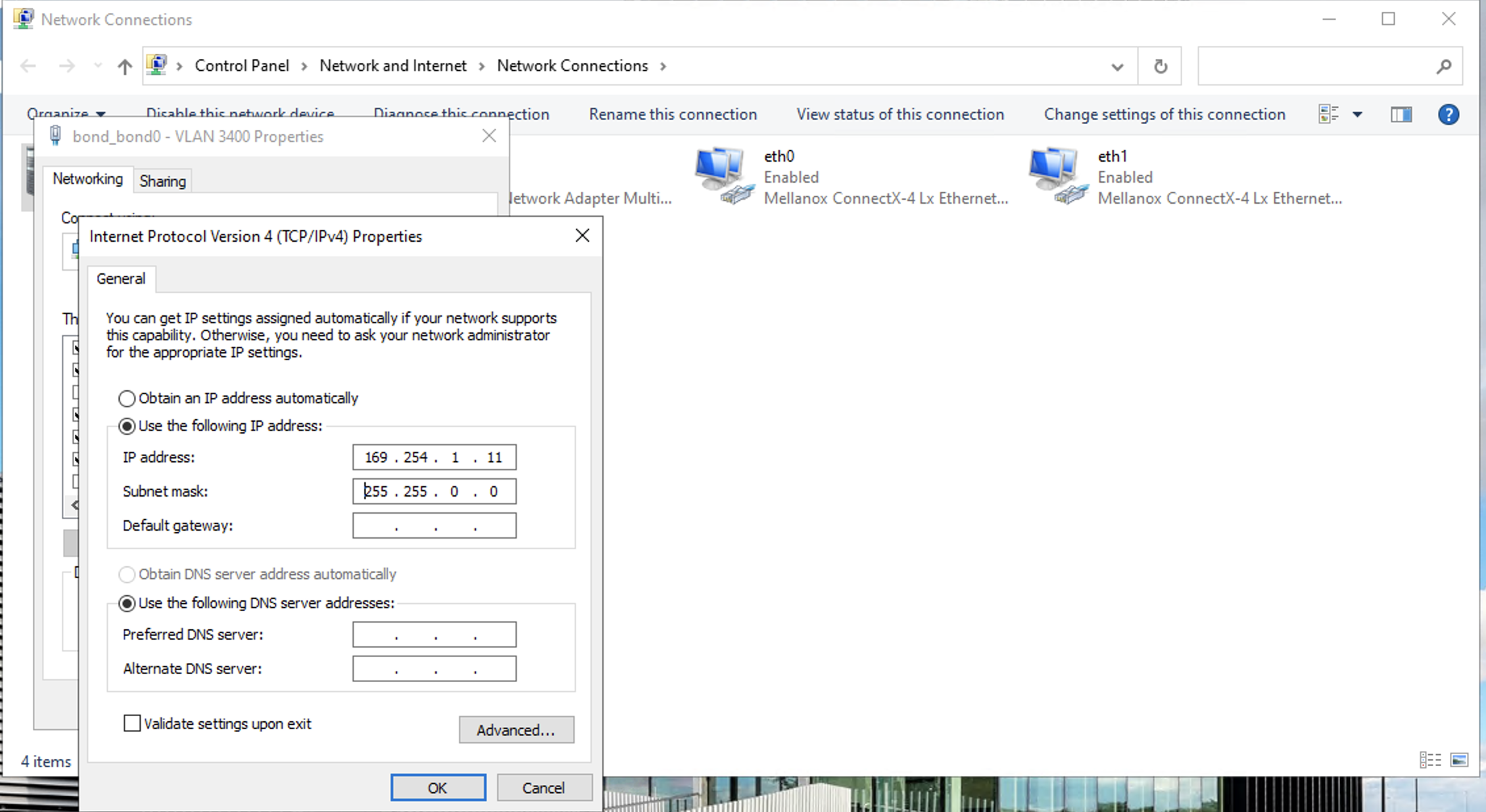 Assigning the IP Address to the VLAN Device