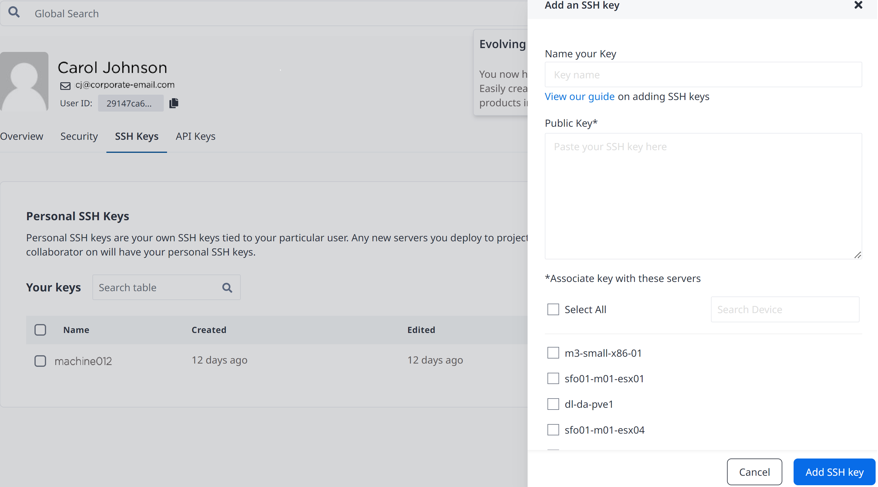 Adding an SSH Key to Your Account