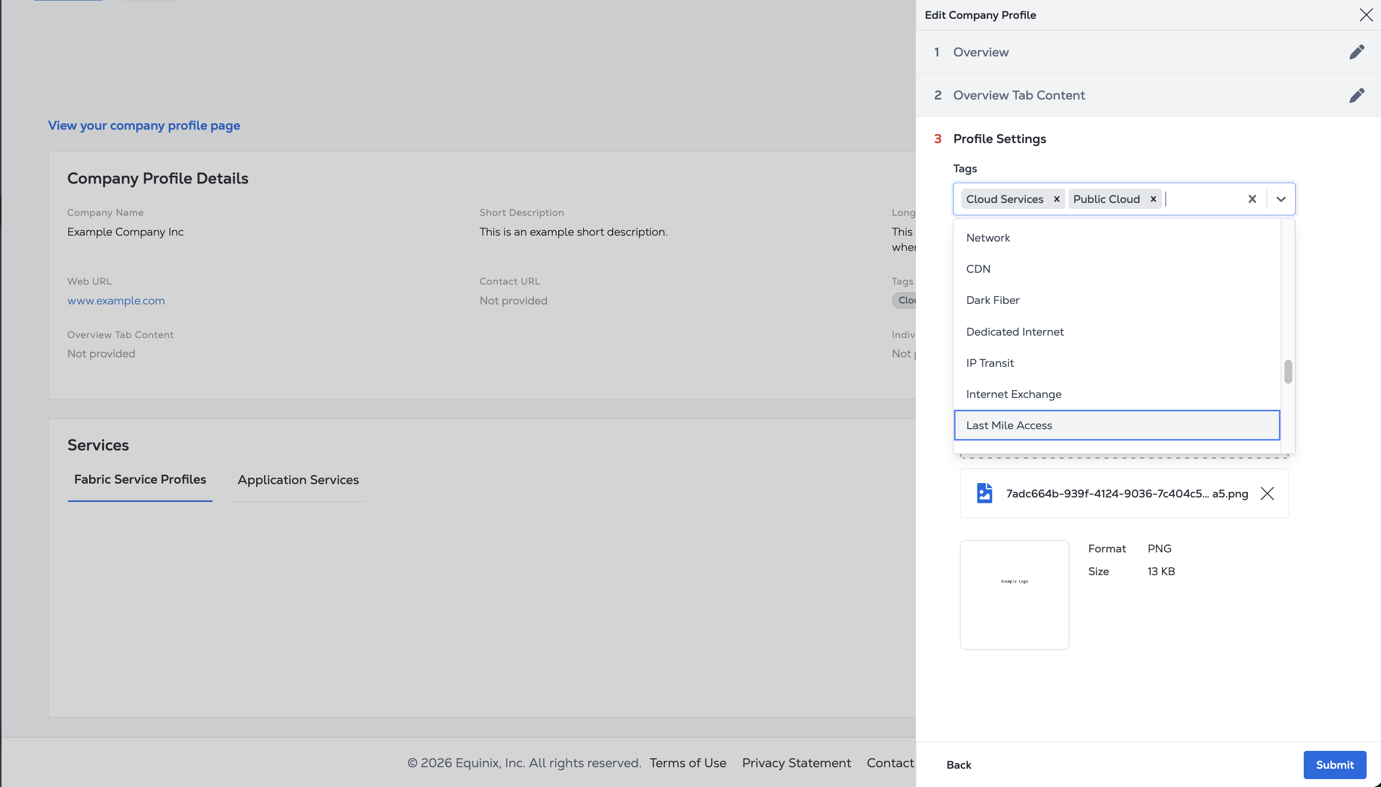 Profile Settings screenshot