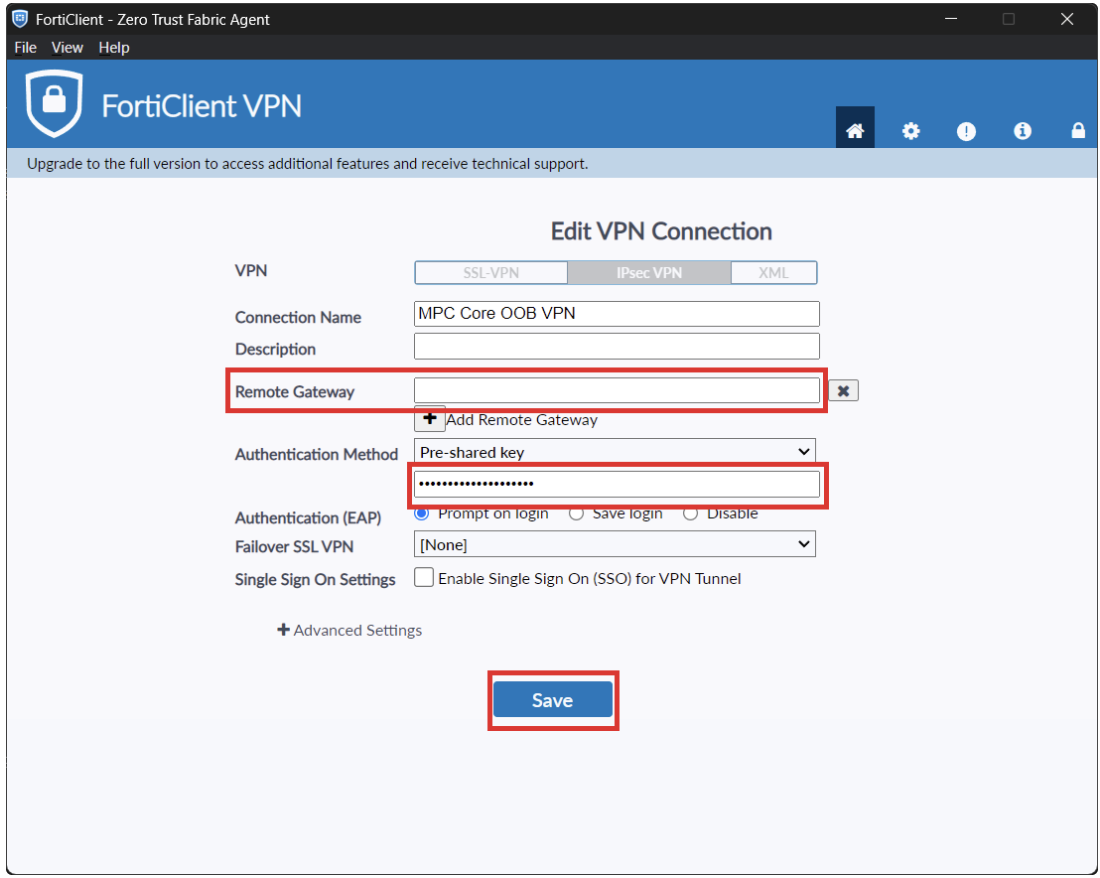 MPC contingency access (step 3)