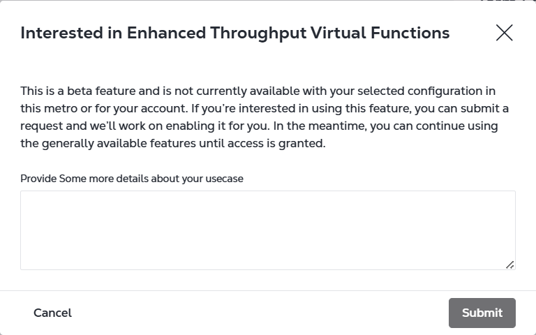 Enhanced Throughput Interest Form